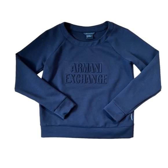 Armani Exchange Black Crewneck Sweater Size Small - Picture 1 of 7